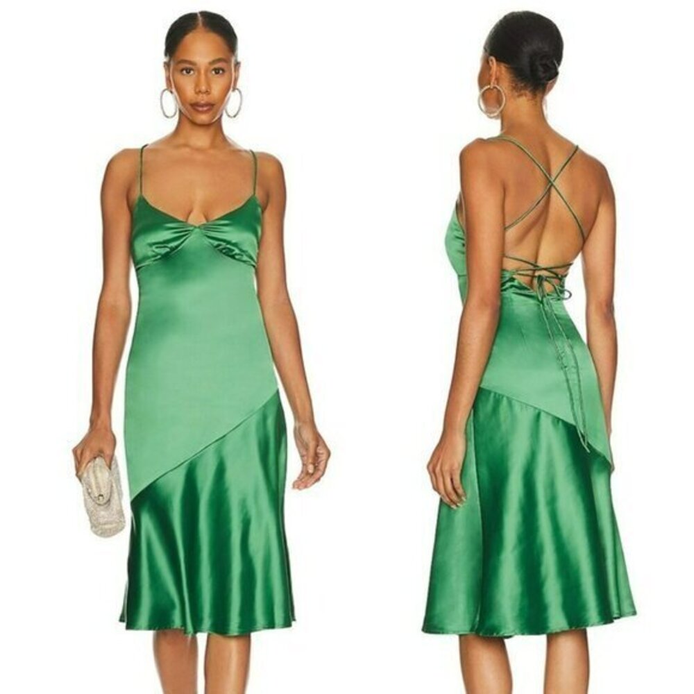 MORE TO COME Abbey Midi Dress - Emerald Green